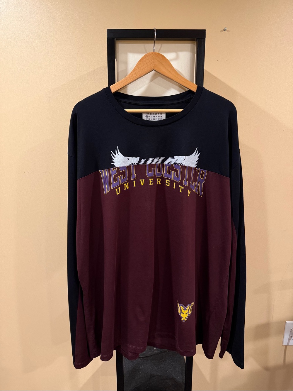 Maison Margiela AW17 University West Chester Split Long Sleeve T-Shirt